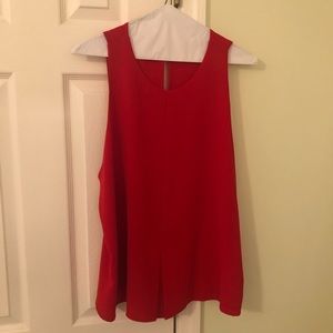Boutique Red Sleeveless Shirt Size Medium